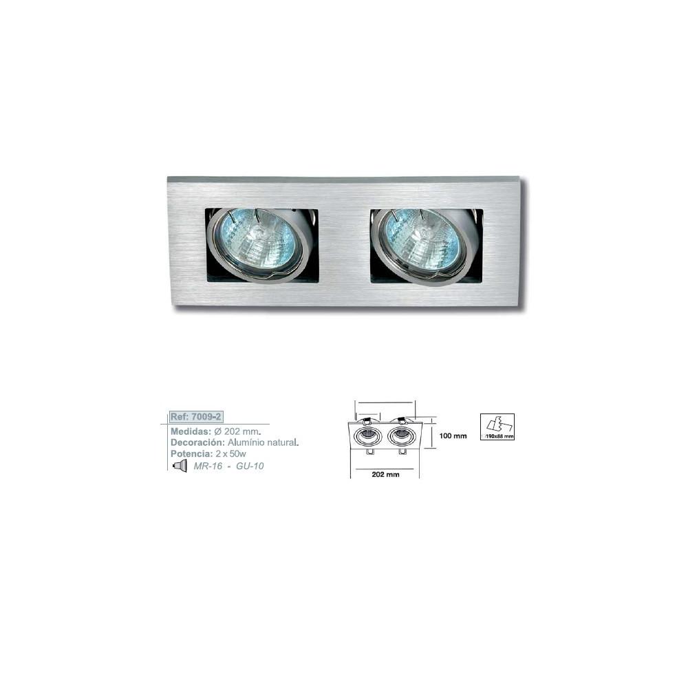 Empotrable  DOBLE Aluminio Basculante