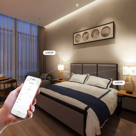 Bombilla LED RGB+CCT GU10 5W SmartHome Alexa-Google
