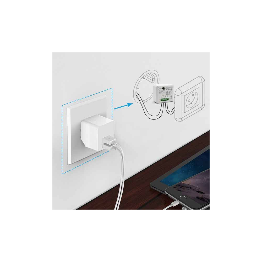 Modulo interruptor-enchufe inteligente Wifi Alexa-Google
