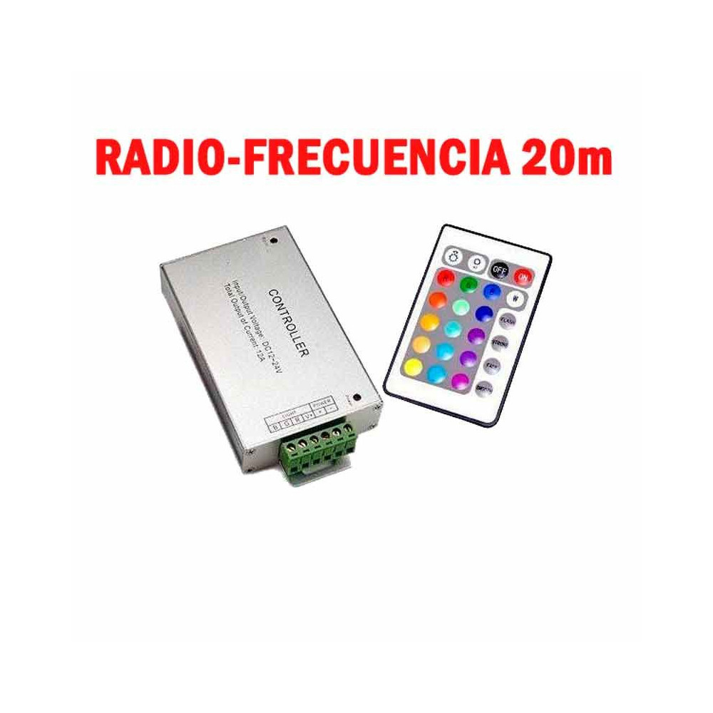 Controlador RGB Radio-Frecuencia Aluminio 24 teclas 288W
