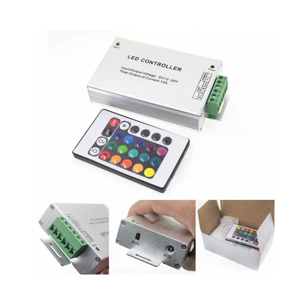 Controlador RGB Radio-Frecuencia Aluminio 24 teclas 288W