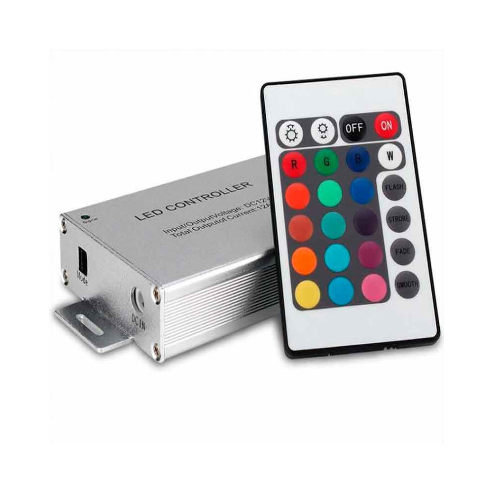 Controlador RGB Radio-Frecuencia Aluminio 24 teclas 288W