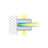 Clip-soporte Led para estantes de cristal
