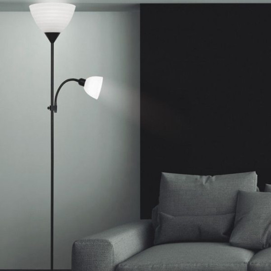 Lampara pie de salon Kopen con luz superior y de lectura