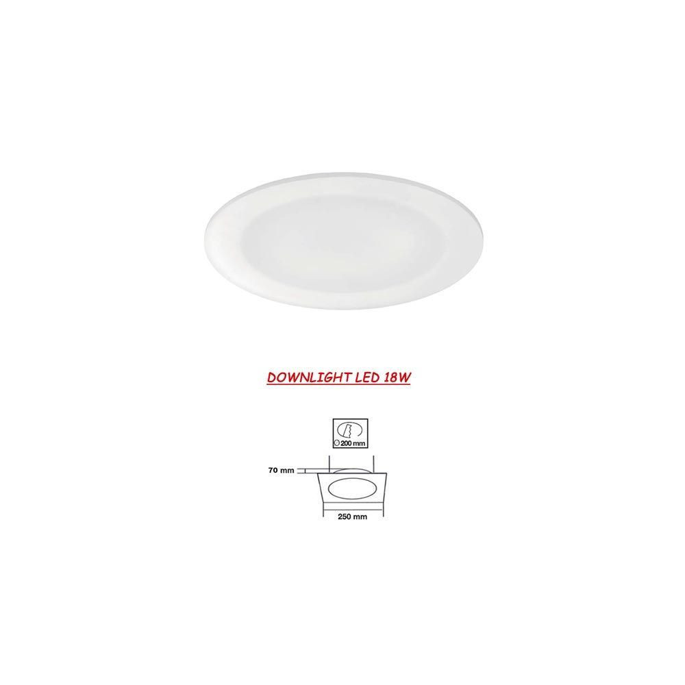 Downlight LED metacrilato 18W