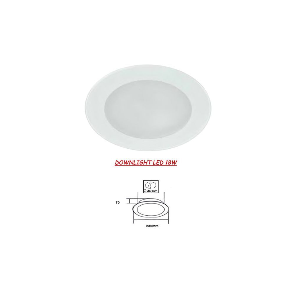 Downlight LED Cristal Blanco 18W