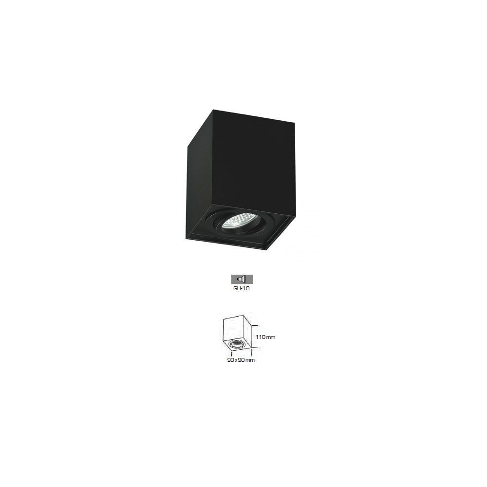 Aplique Superficie Negro