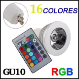 Bombilla LED RGB GU10 3W Mando a distancia