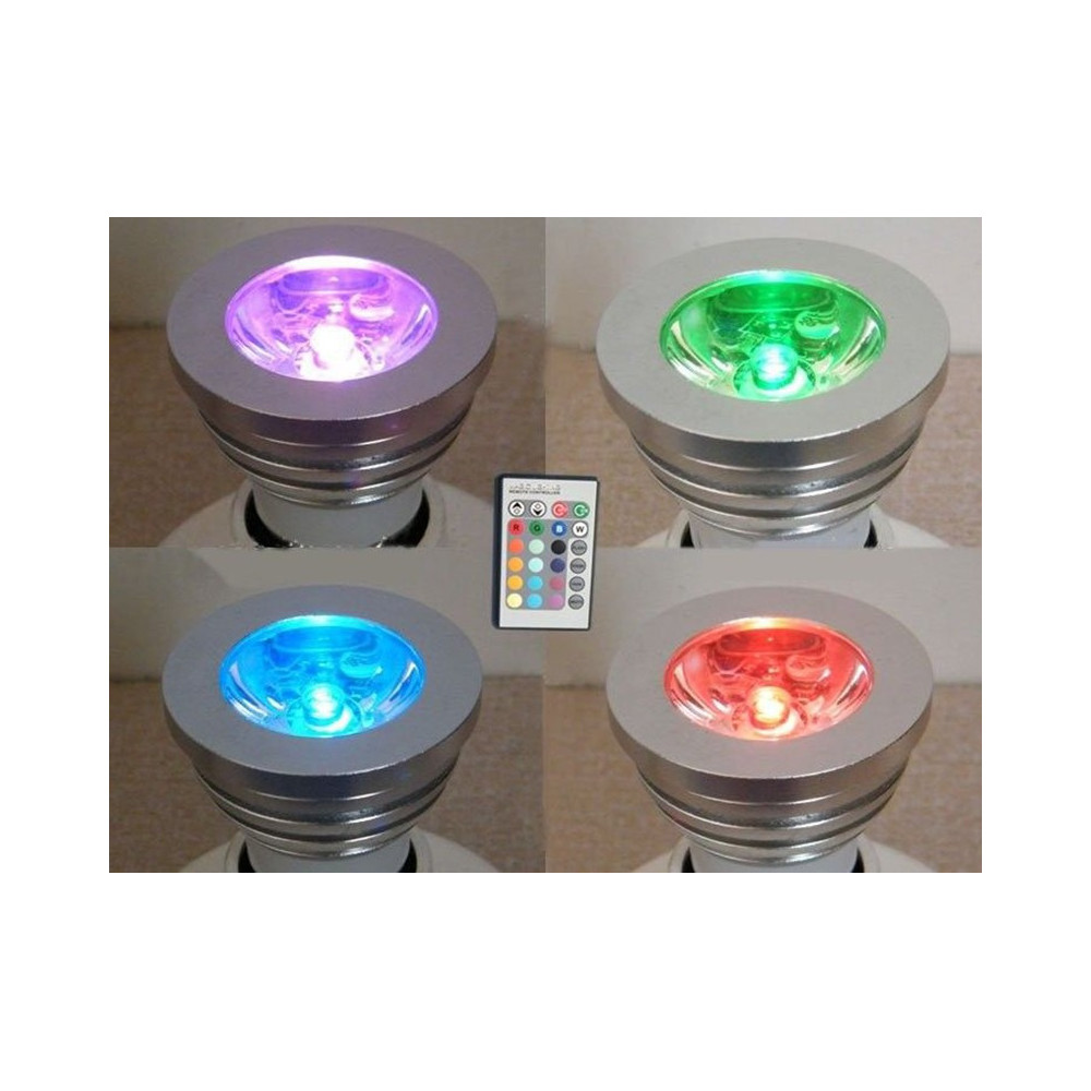 Bombilla LED RGB GU10 3W Mando a distancia