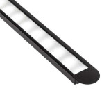 Perfil Negro Aluminio Empotrar inclinado 2 metros Tira LED