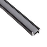 Perfil Negro Aluminio Empotrar inclinado 2 metros Tira LED
