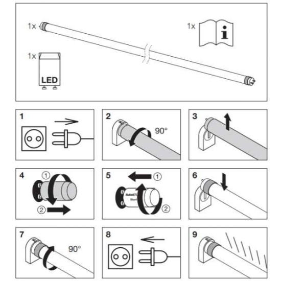 Lote-Pack 10 Tubo LED Osram 16,4W 120cm