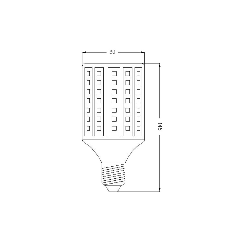 Bombilla E27 LED SMD 12W 360º 230V
