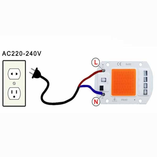 Chip LED Cob Cultivos/Plantas 50W a 230V