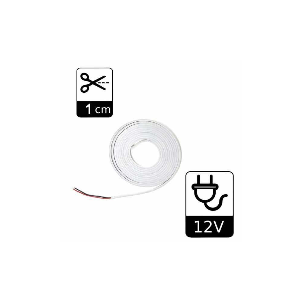 Tira LED Neon Flex 8W/m 12Vdc 6000K IP67 5m