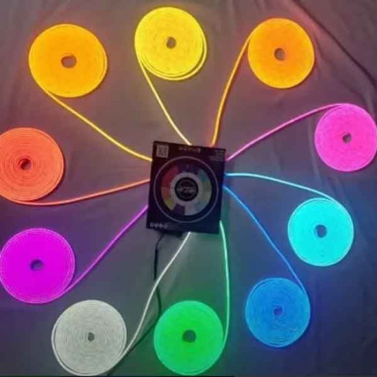 Tira LED Neon Flex 8W/m 12Vdc Amarillo IP67 5m