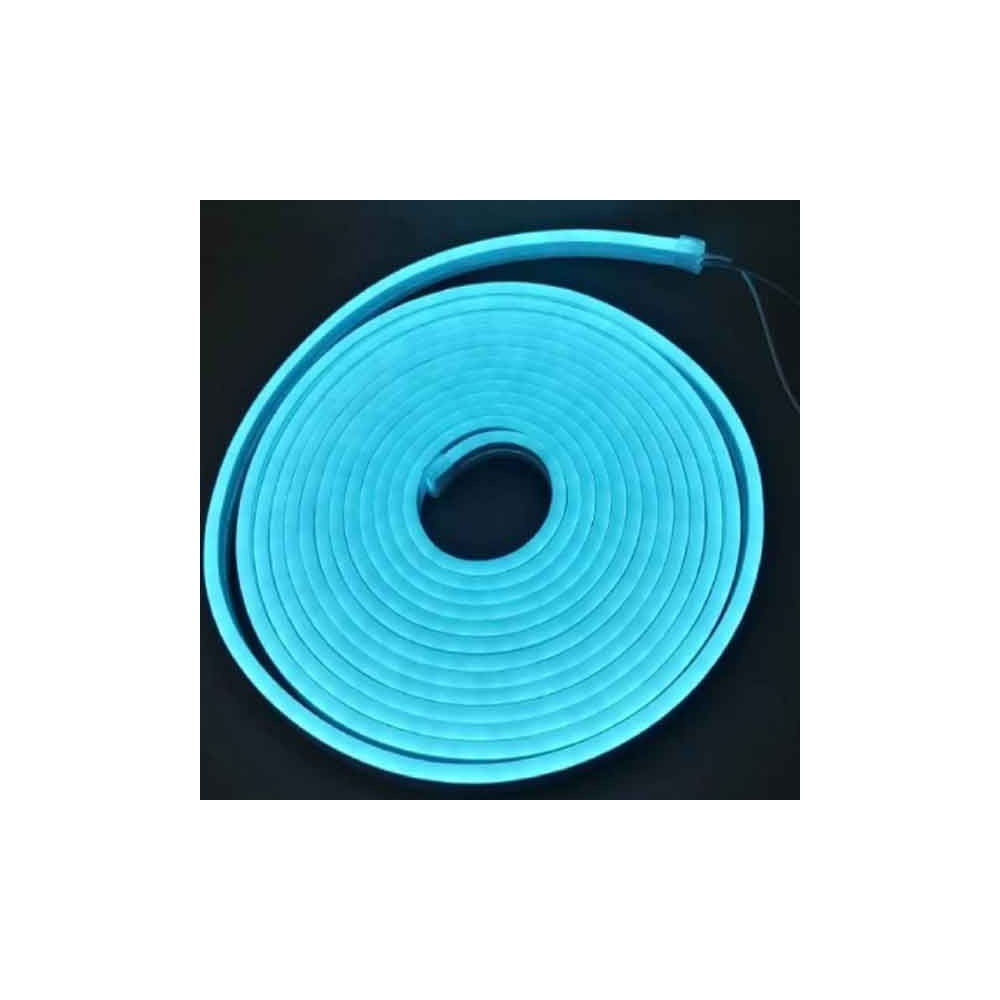 Tira LED Neon Flex 8W/m 12Vdc Azul Hielo IP67 5m