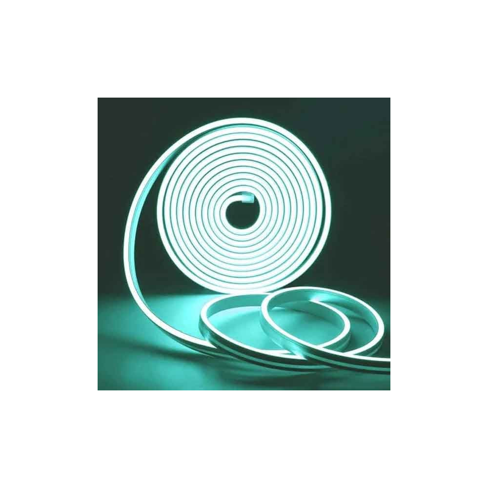 Tira LED Neon Flex 8W/m 12Vdc Azul Hielo IP67 5m
