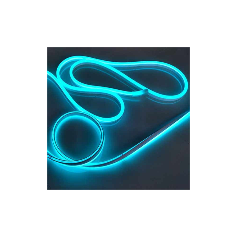Tira LED Neon Flex 8W/m 12Vdc Azul Hielo IP67 5m