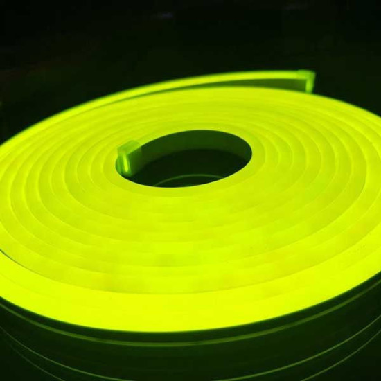 Tira LED Neon Flex 8W/m 12Vdc Amarillo Limón IP67 1m