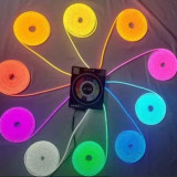Tira LED Neon Flex 8W/m 12Vdc Naranja IP67 1m