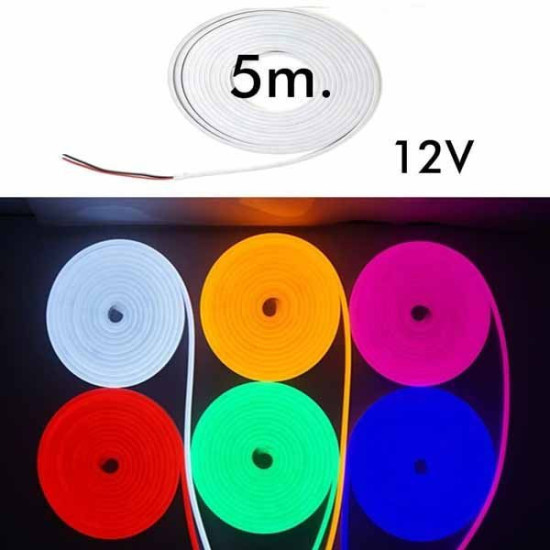 Bobina 30 metros Tira LED Neon Flex 8W/m 12Vdc 6000K IP67