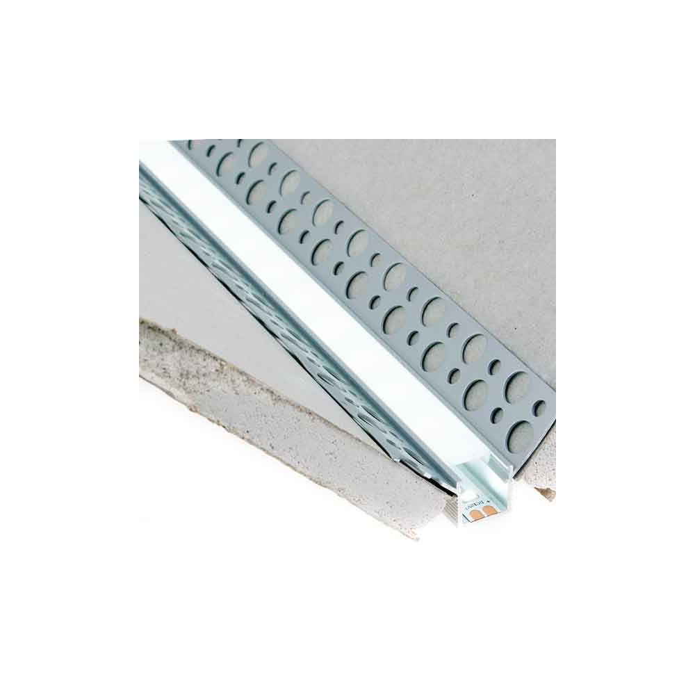 Perfil Aluminio Empotrar Esquinas Pladur 2 metros Tira LED