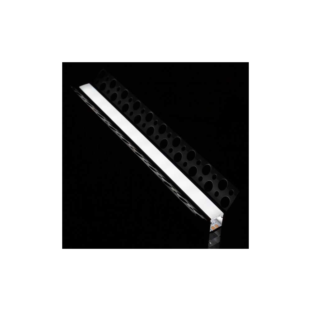 Perfil Aluminio Empotrar Esquinas Pladur 2 metros Tira LED