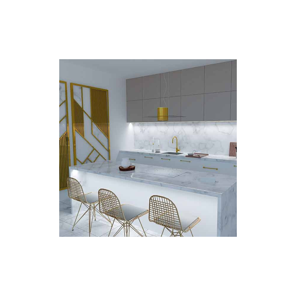 Perfil Oro Aluminio superficie 2 metros Tira LED