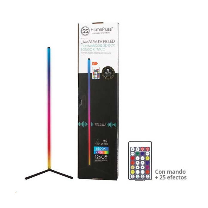 Lampara pie regulable 18w Led RGB+3000ºK