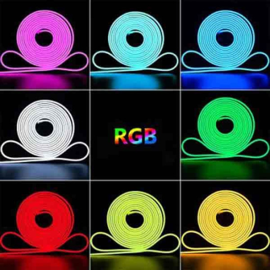 Bobina 25 metros Tira LED Neon Flex 10W/m 12Vdc RGB IP67