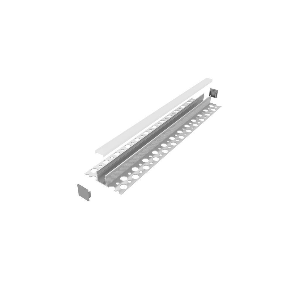 Perfil Aluminio Empotrar Integrado Ceramica 2 metros Tira LEDdur 2 metros Tira LED