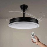 Ventilador de techo aspas plegables Led 36W Negro