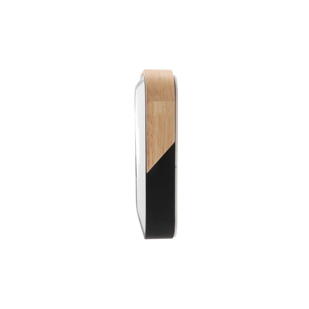 Plafón LED cuadrado Negro-Madera 24W mando distancia