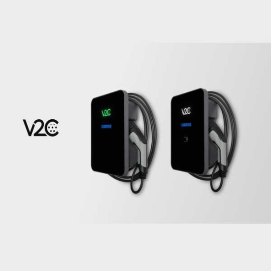 Cargador V2C Trydan monofásico 7,4Kw T2 con protecciones y cable de 10 metros