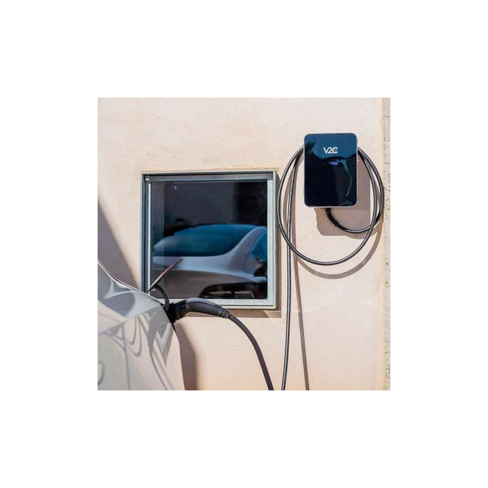 Cargador V2C Trydan monofásico 7,4Kw T2 con protecciones y cable de 10 metros