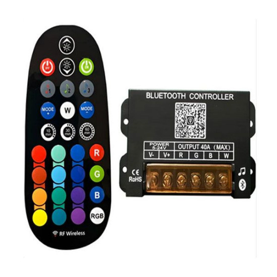 Controlador tira LED RGBW 12-24V Radio-Frecuencia 960W Bluetooth