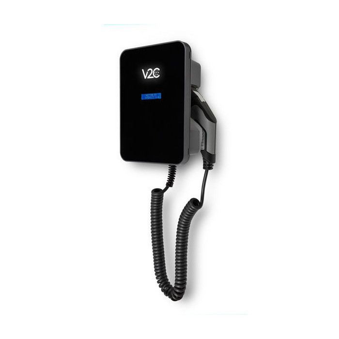 Cargador V2C Trydan monofásico 7,4Kw T2 manguera muelle-espiral