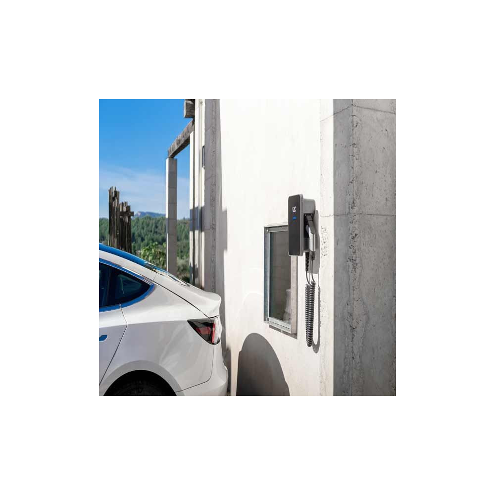 Cargador V2C Trydan monofásico 7,4Kw T2 manguera muelle-espiral