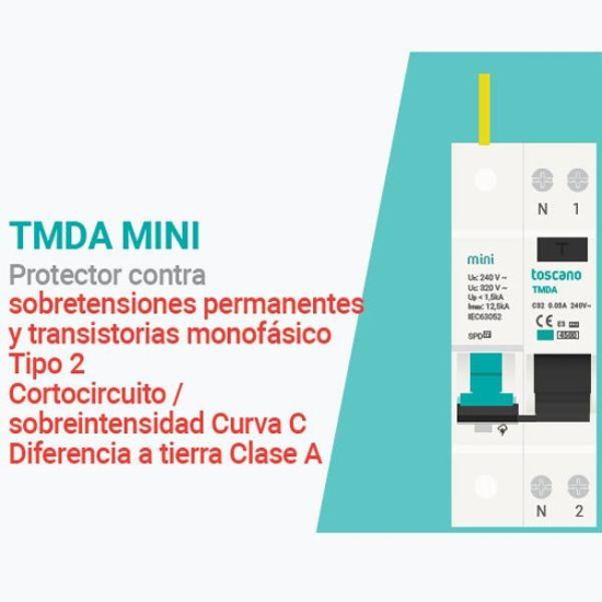 Diferencial tipo A protección sobrecorriente y sobretensiones permanentes y transitorias