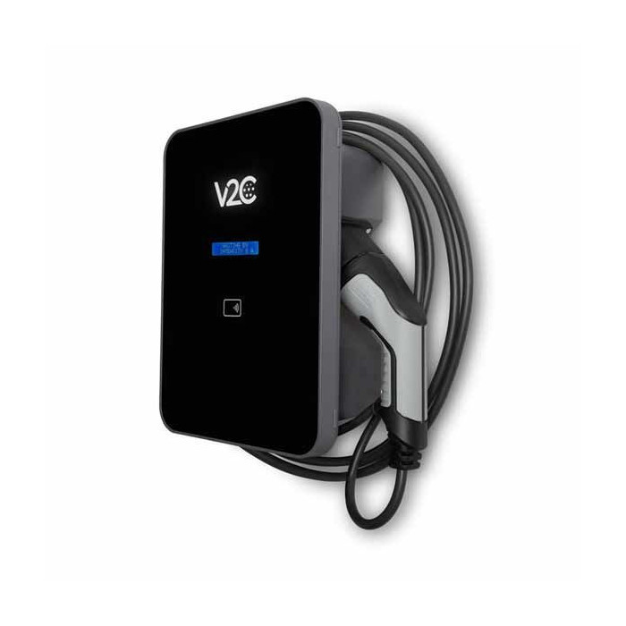 Cargador V2C Trydan PRO monofásico 7,4Kw T2 con protecciones incluidas y Schuko