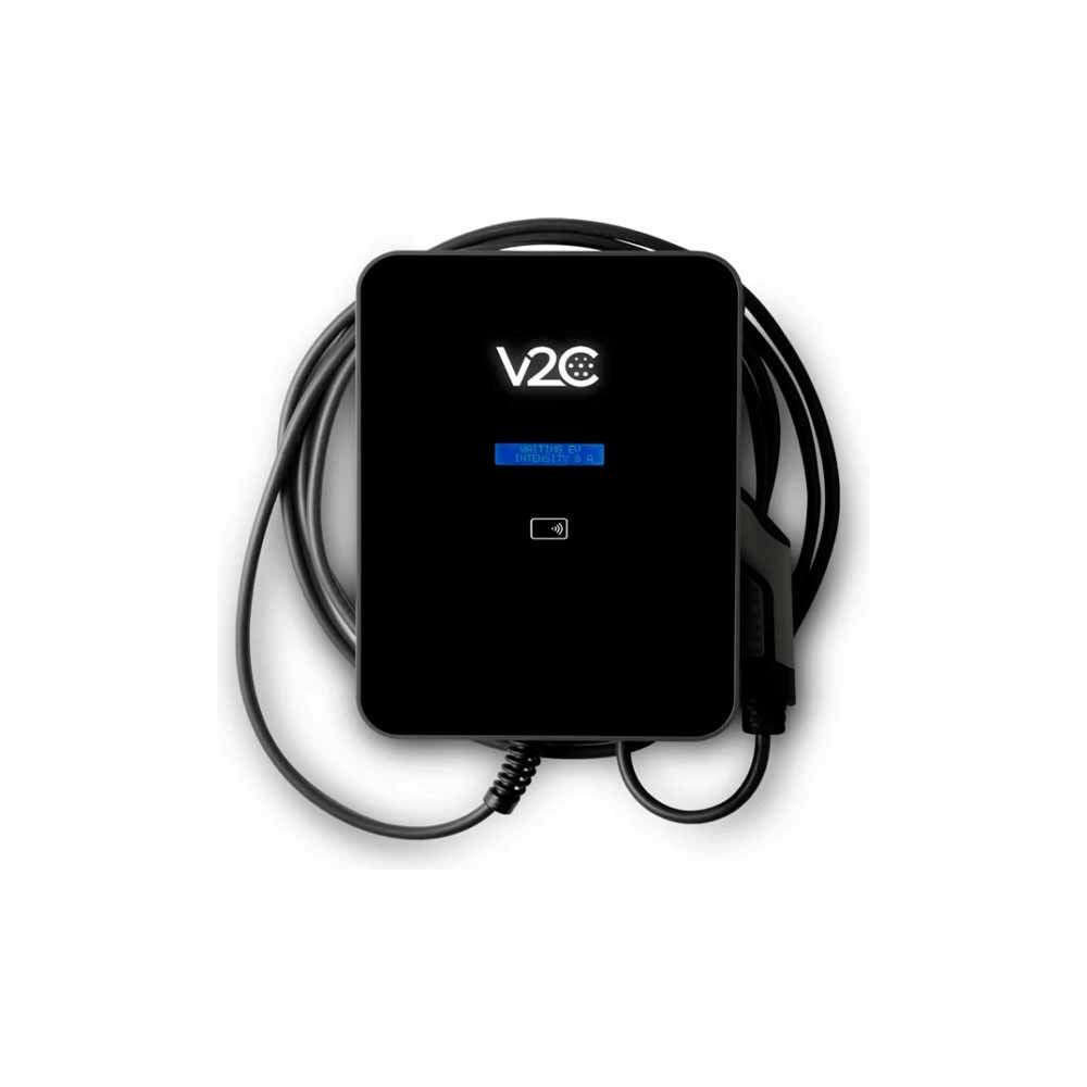 Cargador V2C Trydan PRO monofásico 7,4Kw T2 con protecciones incluidas y Schuko