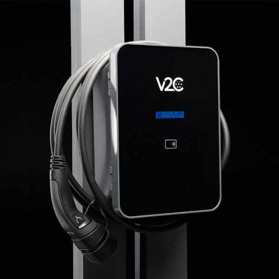 Cargador V2C Trydan PRO monofásico 7,4Kw T2 con protecciones incluidas y Schuko
