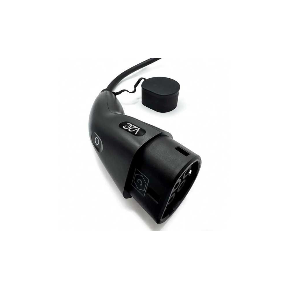 Cargador V2C Trydan monofásico 7,4Kw T2 boton Tesla con protecciones incluidas