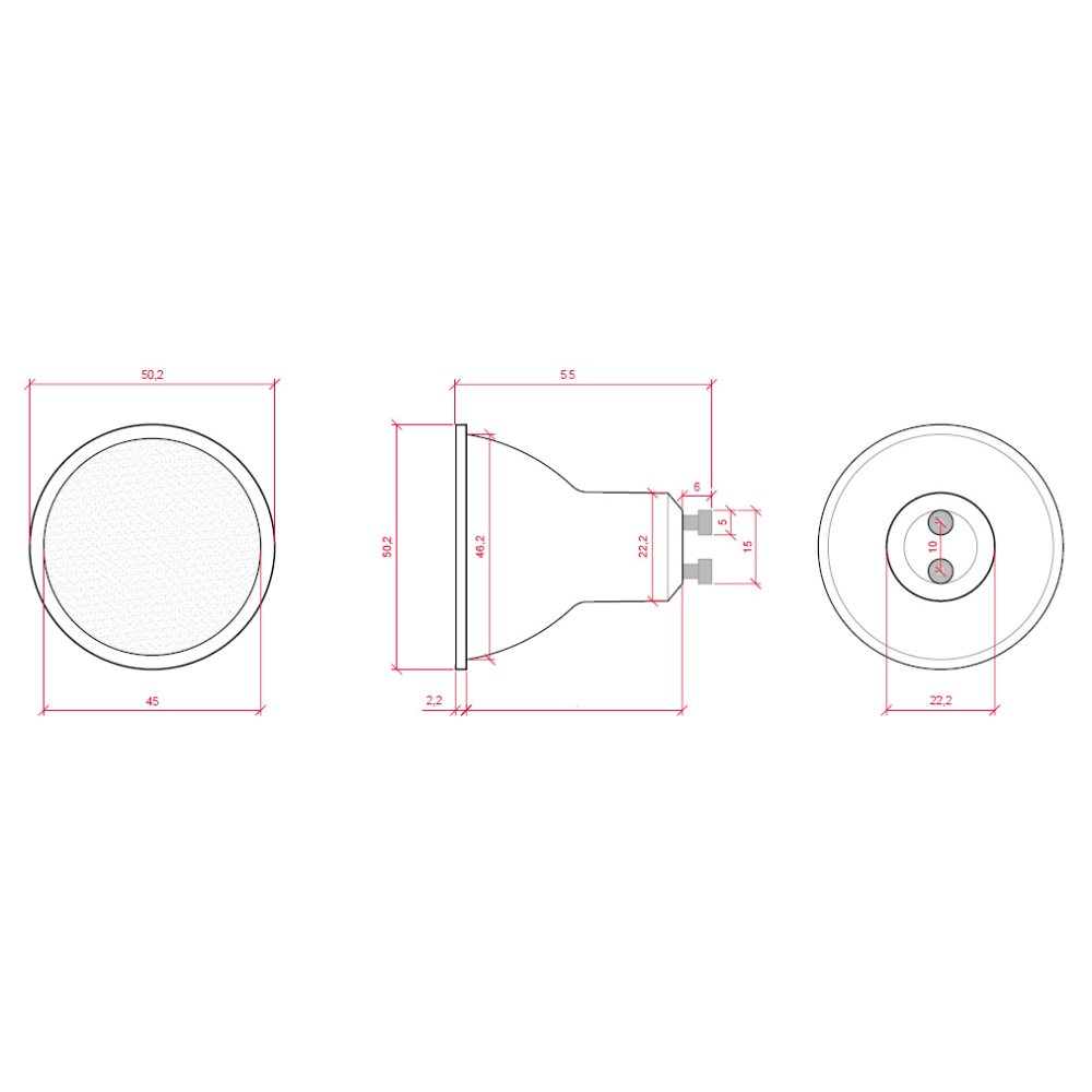 Bombilla MultiLED 6W GU10 230V