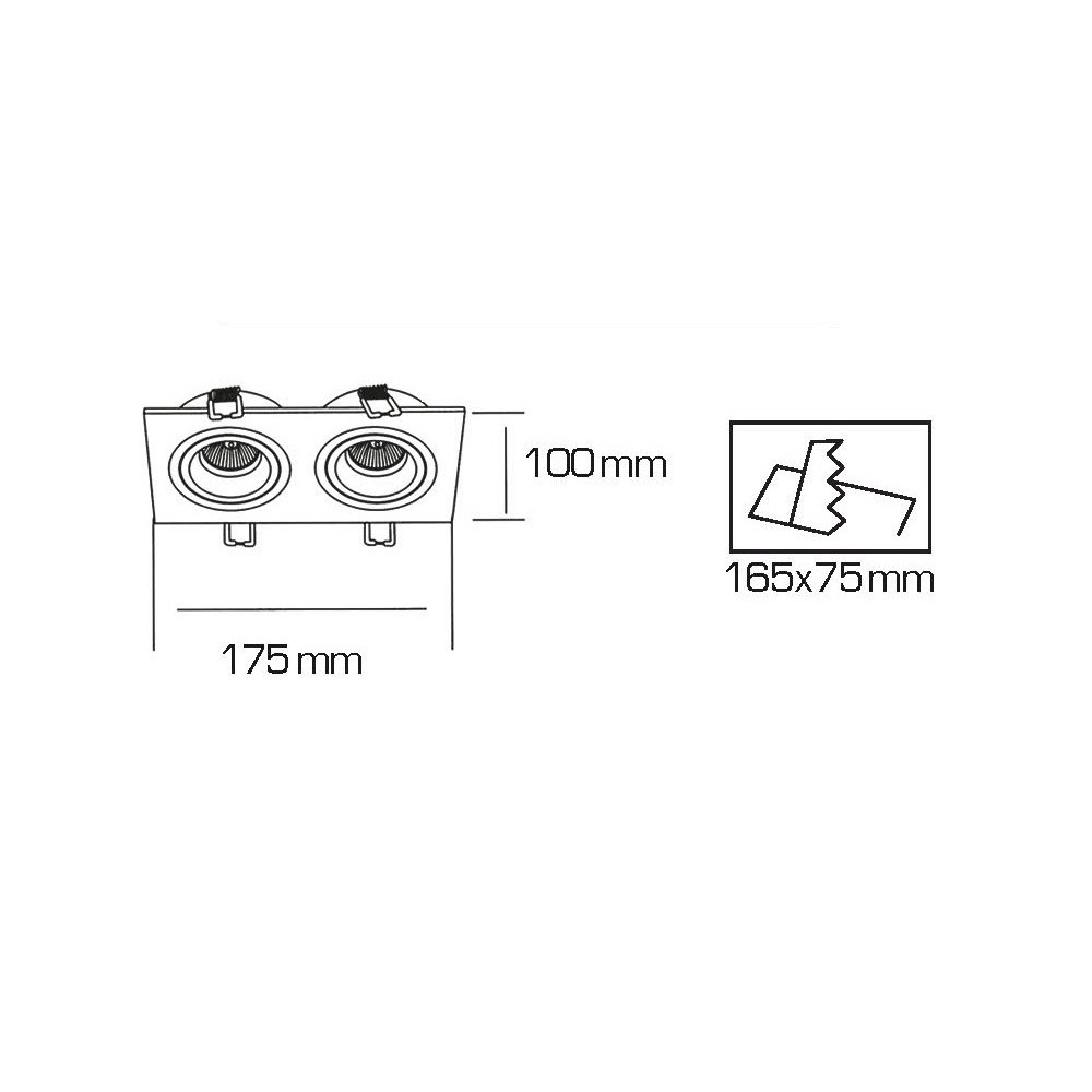 Empotrable doble Blanco | Decoled Valencia