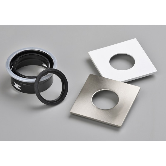 Empotrable aluminio IP54 Niquel Satinado  Cuadrado | Decoled Valencia