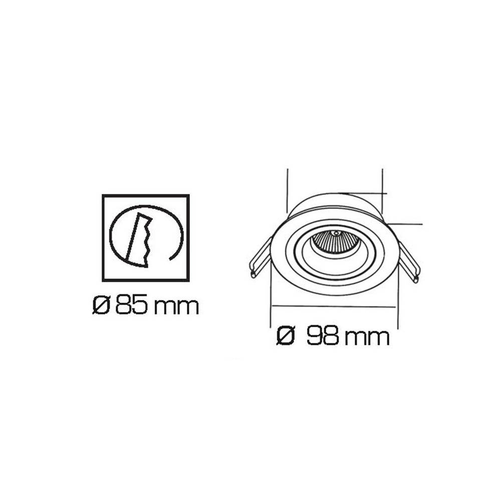 Empotrable aluminio IP54 Blanco Luz lateral | Decoled Valencia