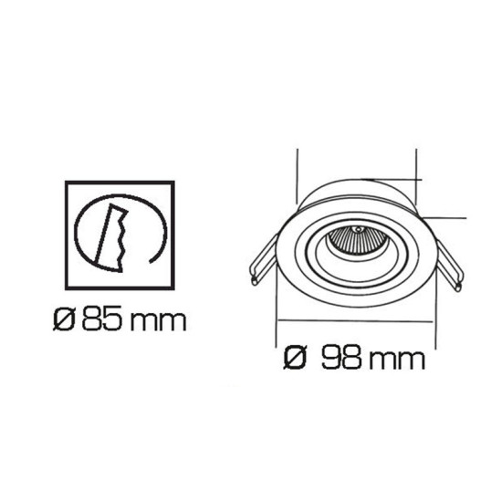 Empotrable aluminio IP54 Blanco Luz lateral Azul | Decoled Valencia