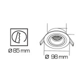 Empotrable aluminio IP54 Blanco Luz lateral Azul | Decoled Valencia